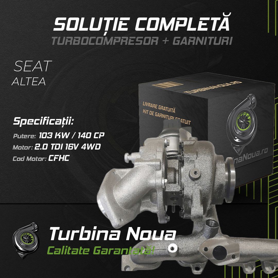 Turbina SEAT ALTEA 2.0 TDI 16V 4WD 103 KW / 140 CP Noua - Image 2