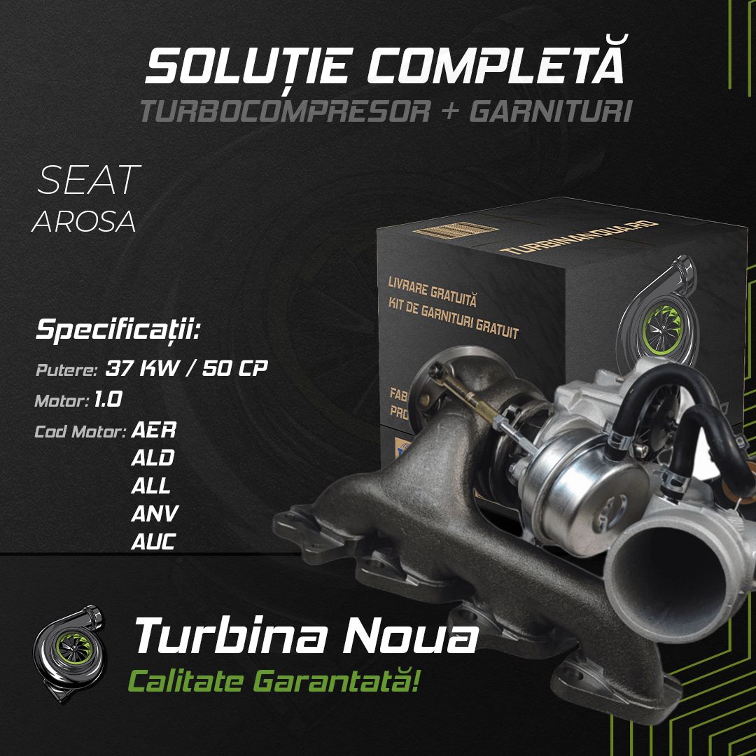 Turbina SEAT AROSA 1.0 37 KW / 50 CP Noua - Image 2