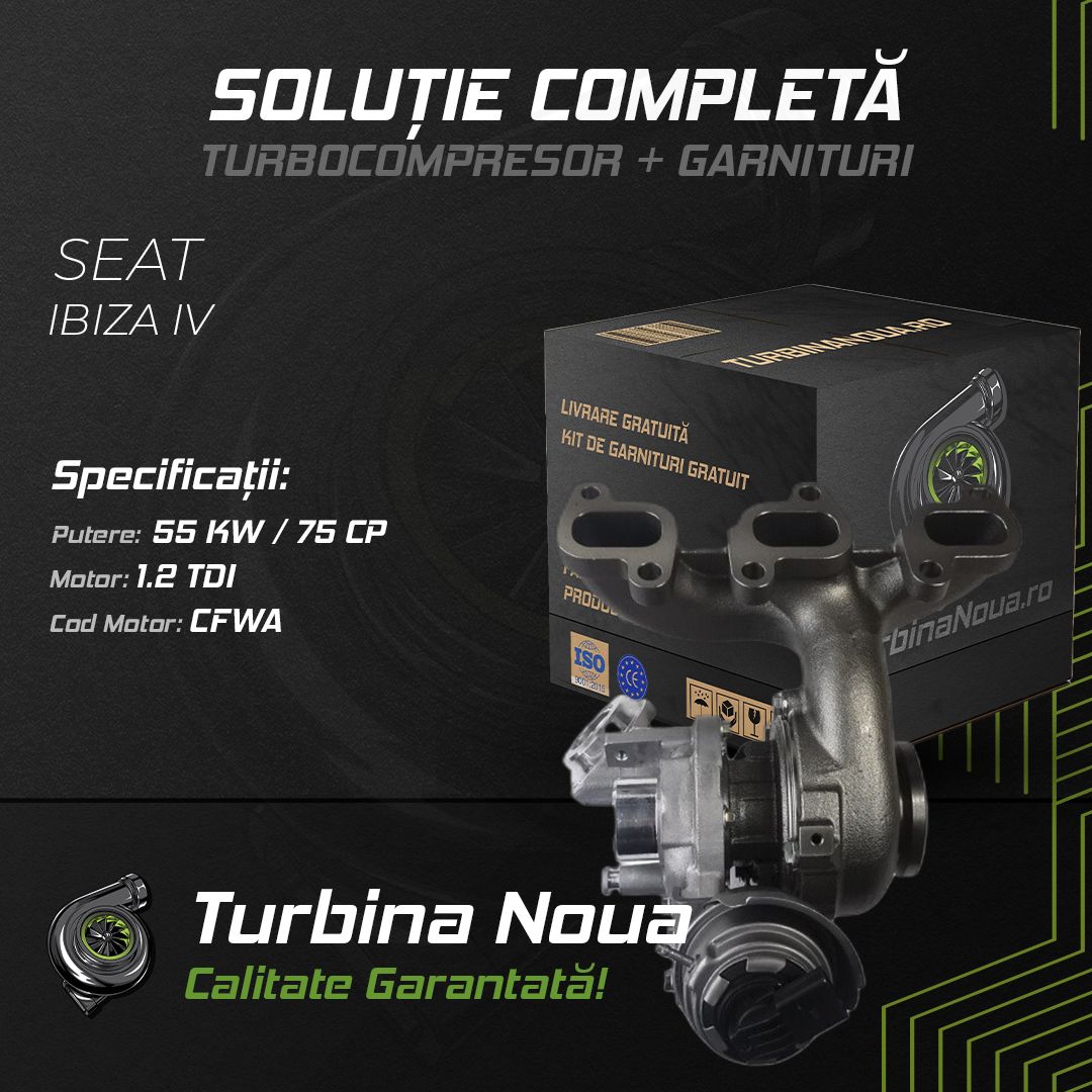 Turbina SEAT IBIZA IV 1.2 TDI 55 KW / 75 CP Noua - Image 2