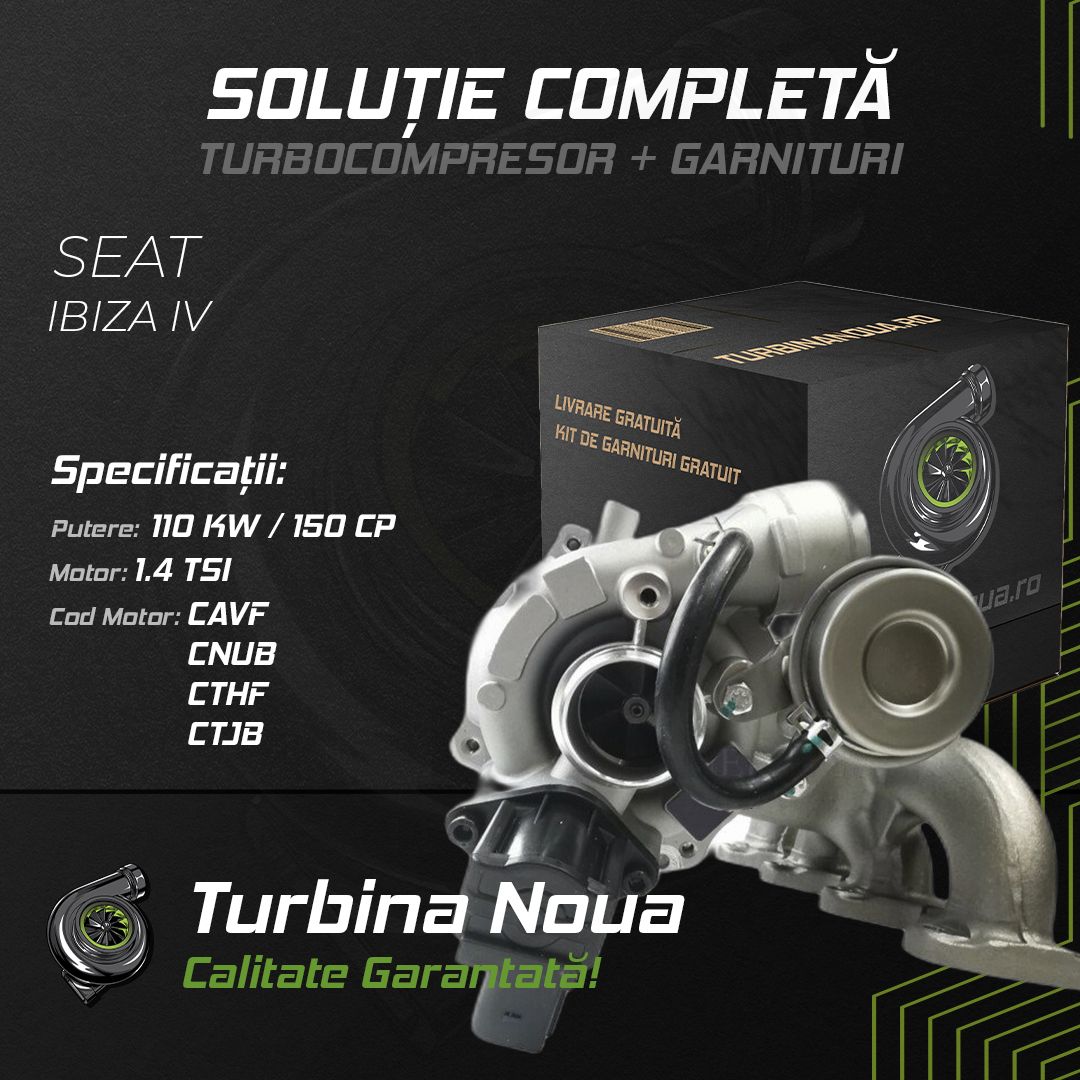 Turbina SEAT IBIZA IV 1.4 TSI 110 KW / 150 CP Noua - Image 2