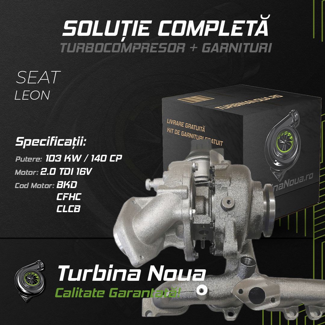 Turbina SEAT LEON 2.0 TDI 16V 103 KW / 140 CP Noua - Image 2