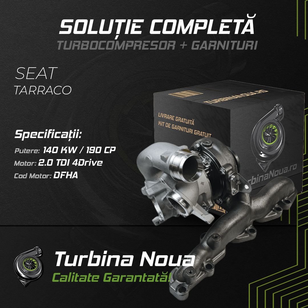 Turbina SEAT TARRACO 2.0 TDI 4Drive 140 KW / 190 CP Noua - Image 2