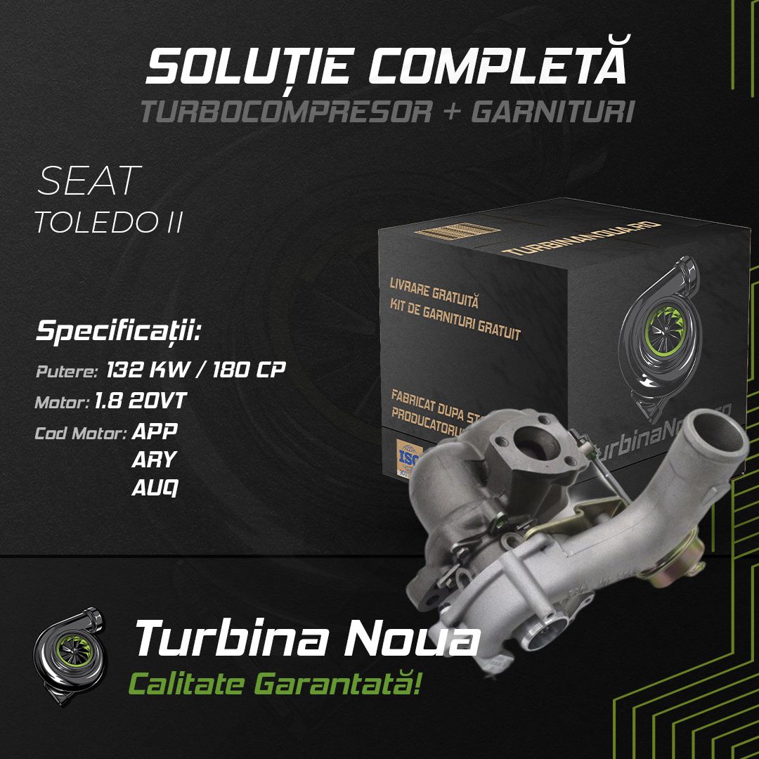 Turbina SEAT TOLEDO II 1.8 20VT 132 KW / 180 CP Noua - Image 2