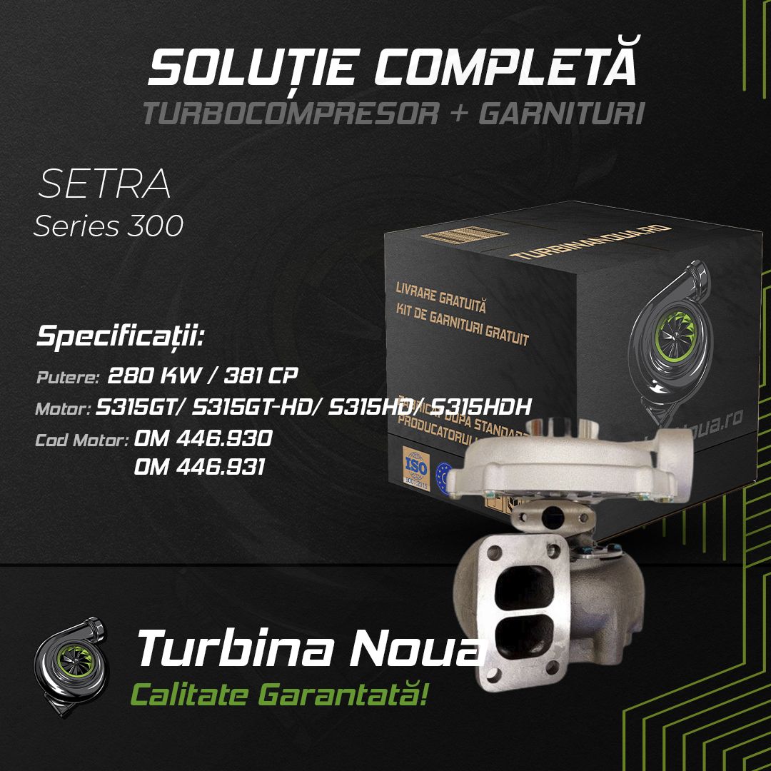Turbina SETRA Series 300 S315GT; S315GT-HD; S315HD; S315HDH 280 KW / 381 CP Noua - Image 2