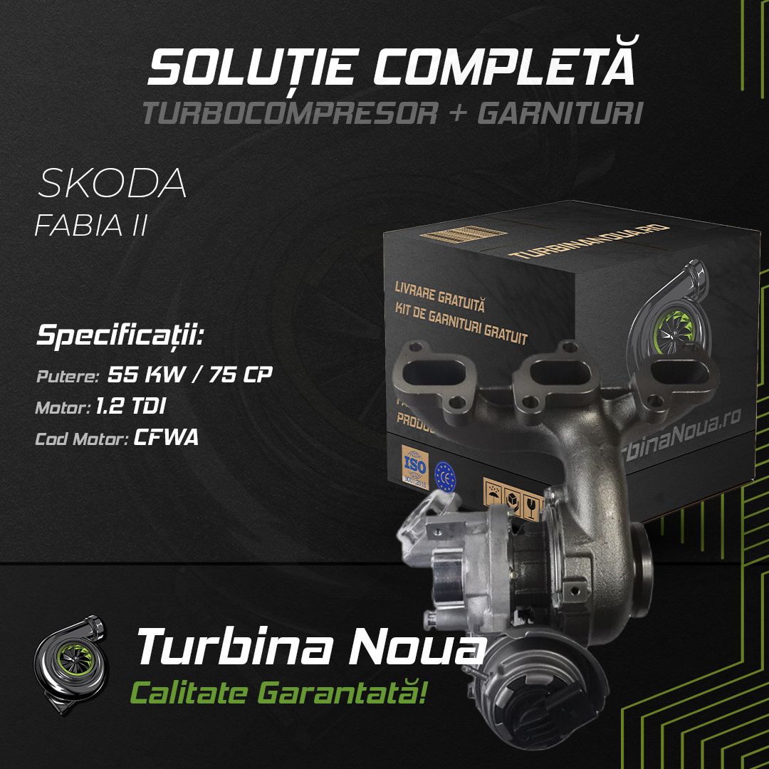 Turbina SKODA FABIA II 1.2 TDI 55 KW / 75 CP Noua - Image 2