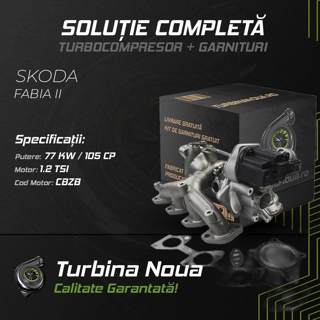 Turbina SKODA FABIA II 1.2 TSI 77 KW / 105 CP Noua - Image 2