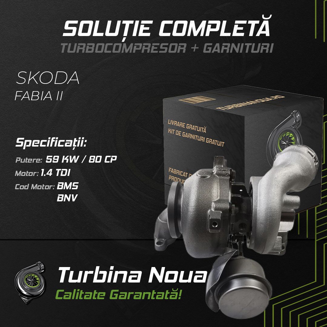 Turbina SKODA FABIA II 1.4 TDI 59 KW / 80 CP Noua - Image 2