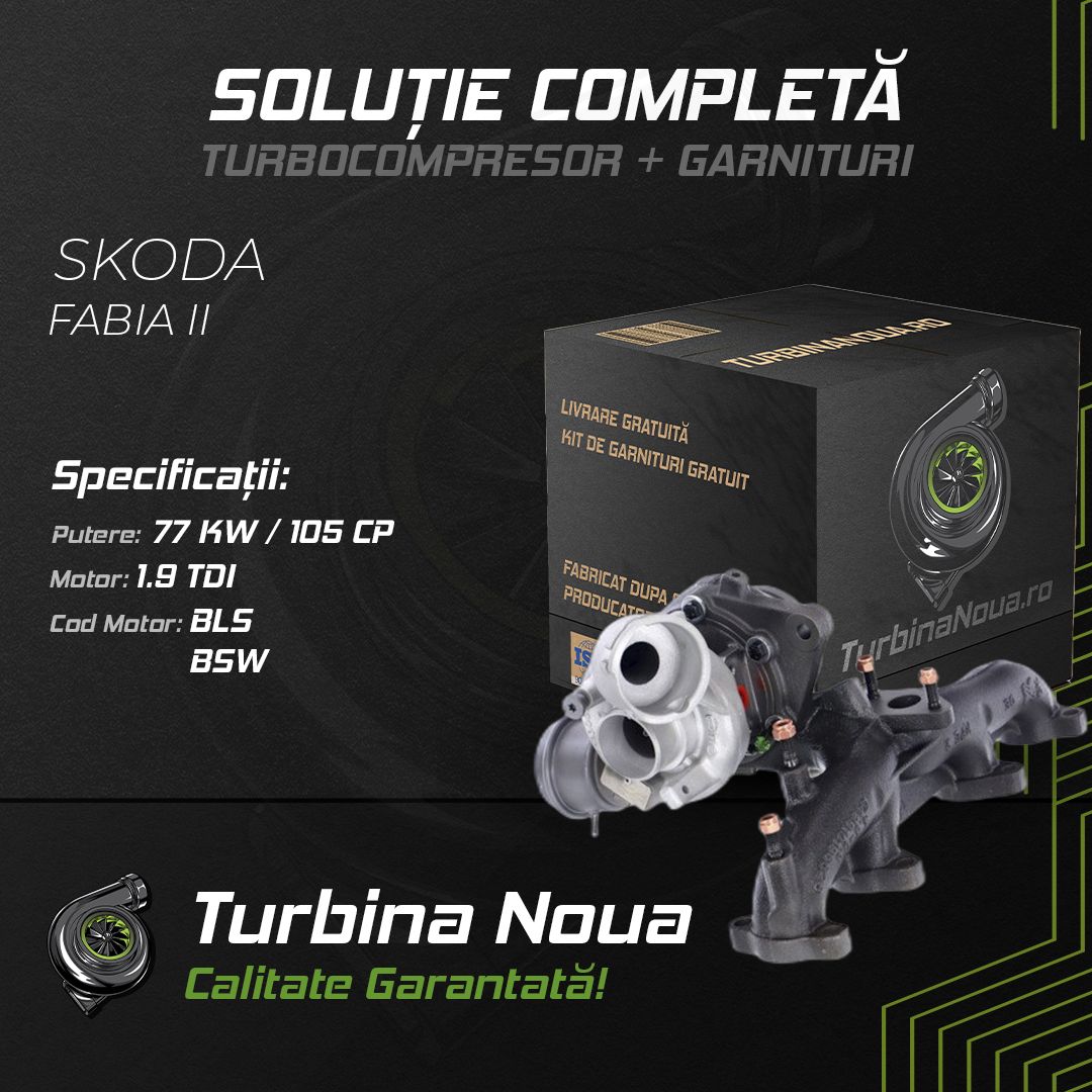 Turbina SKODA FABIA II 1.9 TDI 77 KW / 105 CP Noua - Image 2