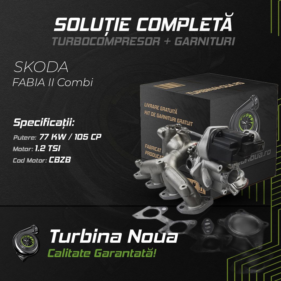 Turbina SKODA FABIA II Combi 1.2 TSI 77 KW / 105 CP Noua - Image 2