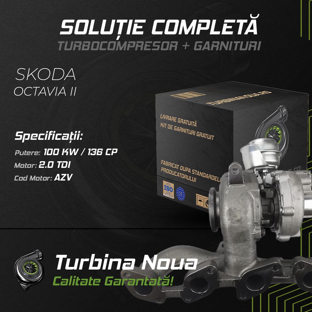 Turbina SKODA OCTAVIA II 2.0 TDI 100 KW / 136 CP Noua - Image 2