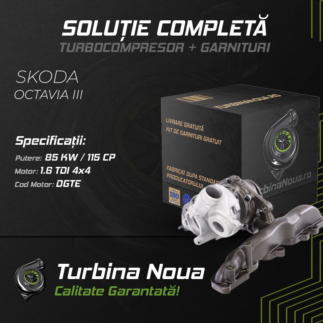 Turbina SKODA OCTAVIA III 1.6 TDI 4x4 85 KW / 115 CP Noua - Image 2