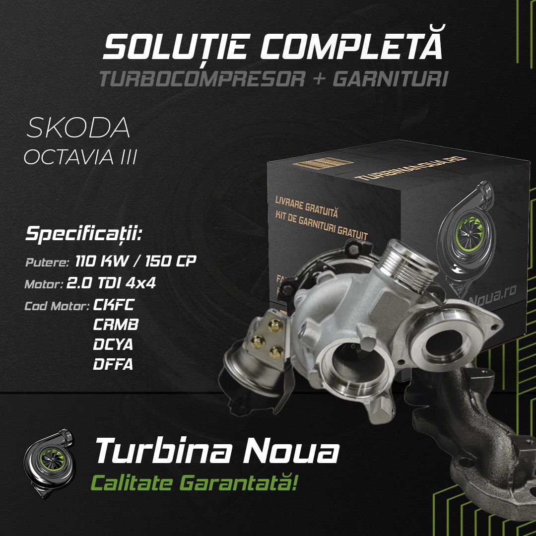 Turbina SKODA OCTAVIA III 2.0 TDI 4x4 110 KW / 150 CP Noua - Image 2