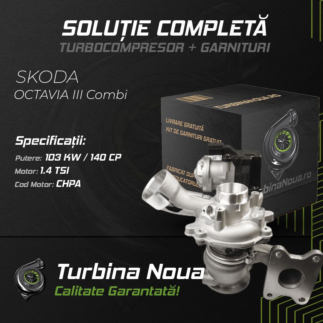 Turbina SKODA OCTAVIA III Combi 1.4 TSI 103 KW / 140 CP Noua - Image 2