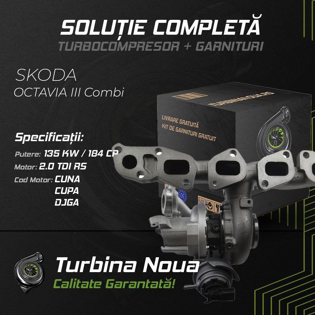 Turbina SKODA OCTAVIA III Combi 2.0 TDI RS 135 KW / 184 CP Noua - Image 2