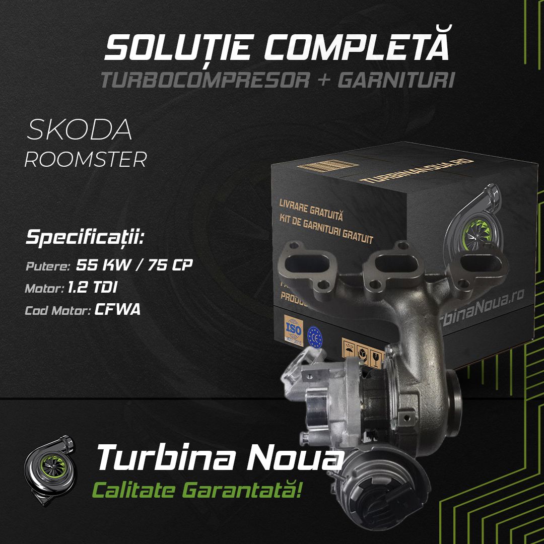 Turbina SKODA ROOMSTER 1.2 TDI 55 KW / 75 CP Noua - Image 2