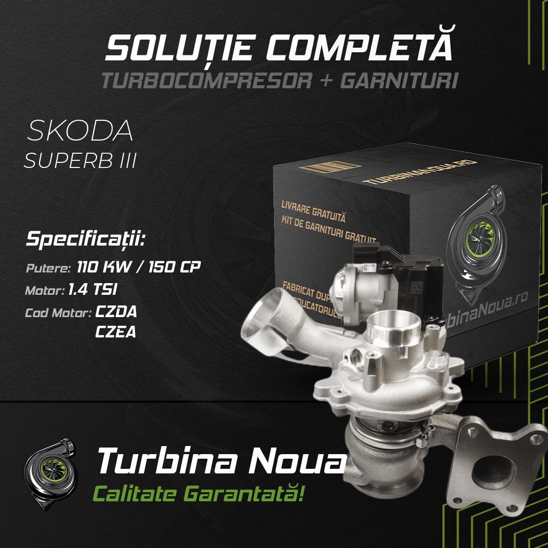 Turbina SKODA SUPERB III 1.4 TSI 110 KW / 150 CP Noua - Image 2