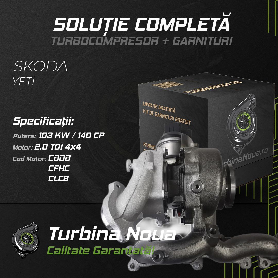 Turbina SKODA YETI 2.0 TDI 4x4 103 KW / 140 CP Noua - Image 2