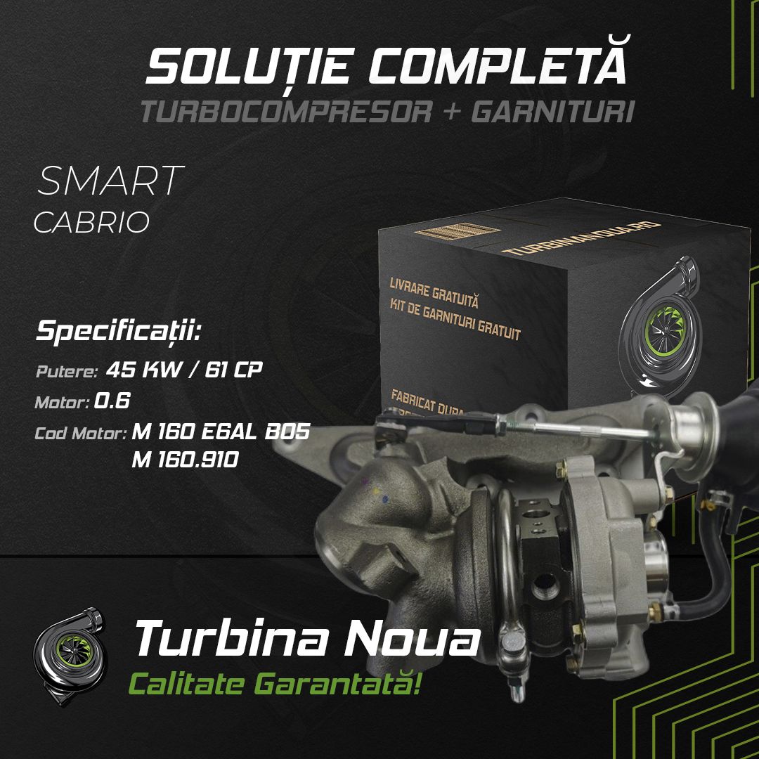 Turbina SMART CABRIO 0.6 45 KW / 61 CP Noua - Image 2
