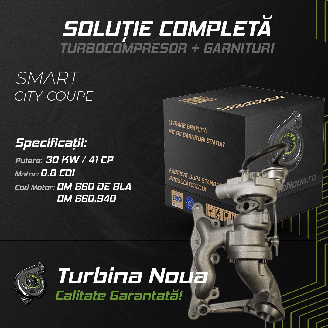 Turbina SMART CITY-COUPE 0.8 CDI 30 KW / 41 CP Noua - Image 2
