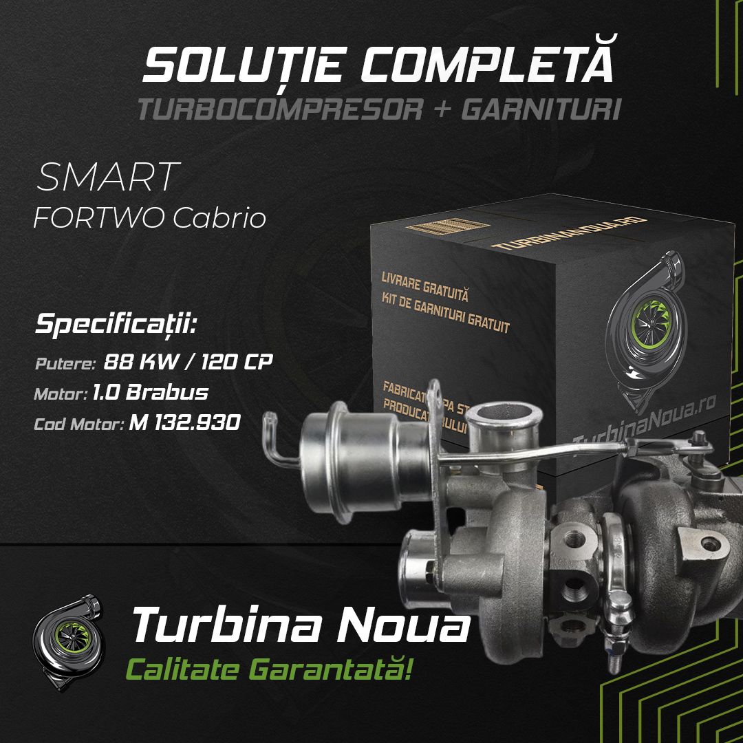 Turbina SMART FORTWO Cabrio 1.0 Brabus 88 KW / 120 CP Noua - Image 2