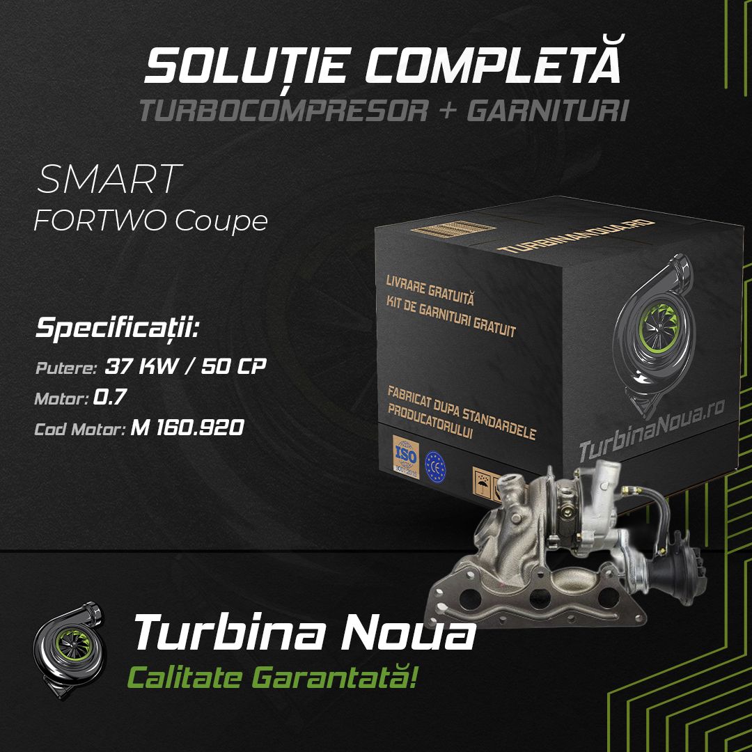 Turbina SMART FORTWO Coupe 0.7 37 KW / 50 CP Noua - Image 2