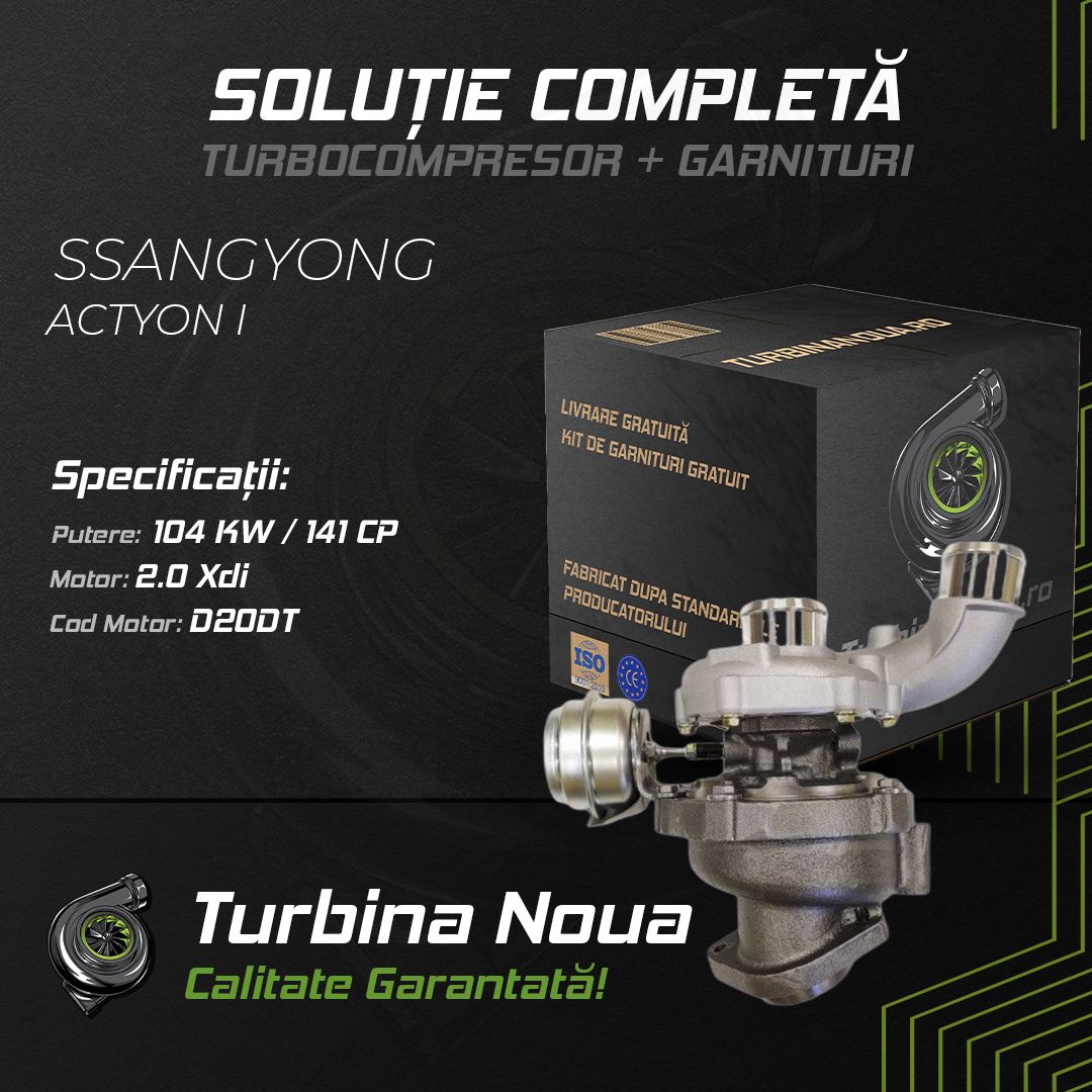 Turbina SSANGYONG ACTYON I 2.0 Xdi 104 KW / 141 CP Noua - Image 2