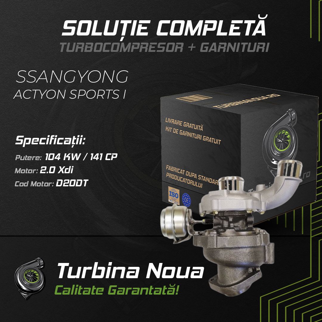Turbina SSANGYONG ACTYON SPORTS I 2.0 Xdi 104 KW / 141 CP Noua - Image 2
