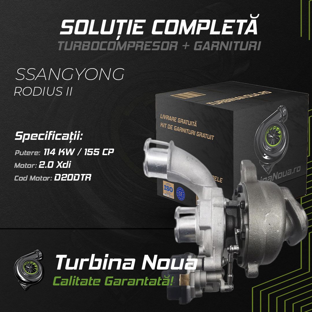 Turbina SSANGYONG RODIUS II 2.0 Xdi 114 KW / 155 CP Noua - Image 2