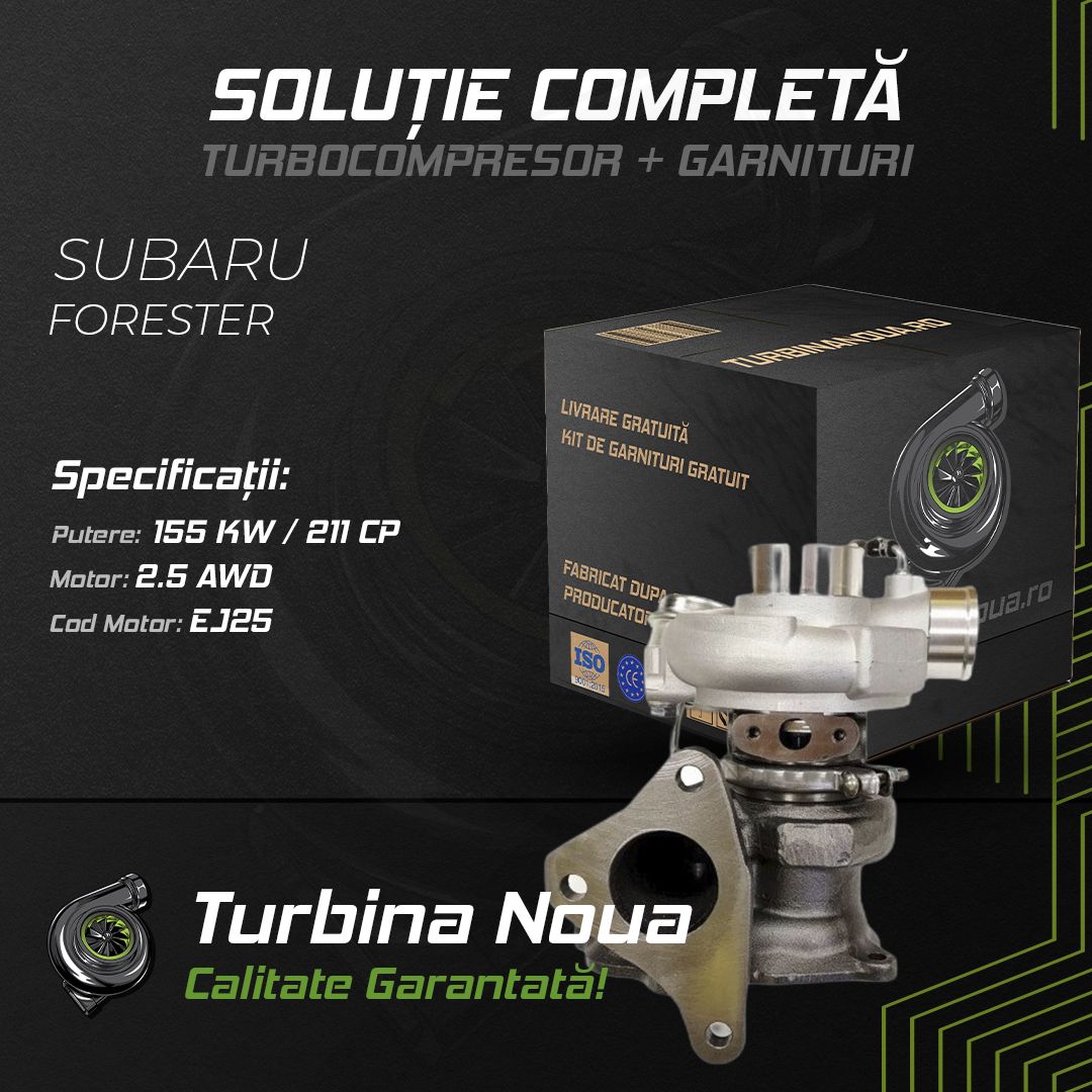 Turbina SUBARU FORESTER 2.5 AWD 155 KW / 211 CP Noua - Image 2
