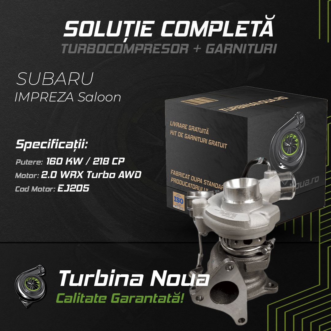 Turbina SUBARU IMPREZA Saloon 2.0 WRX Turbo AWD 160 KW / 218 CP Noua - Image 2