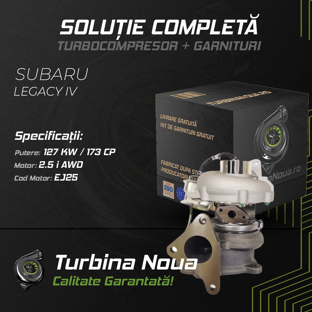 Turbina SUBARU LEGACY IV 2.5 i AWD 127 KW / 173 CP Noua - Image 2