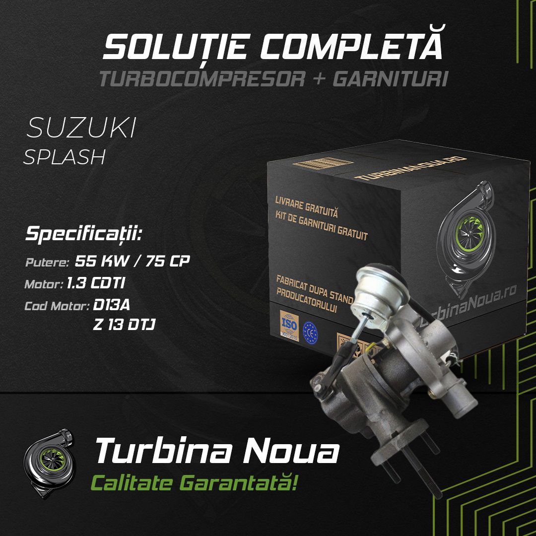 Turbina SUZUKI SPLASH 1.3 CDTI 55 KW / 75 CP Noua - Image 2