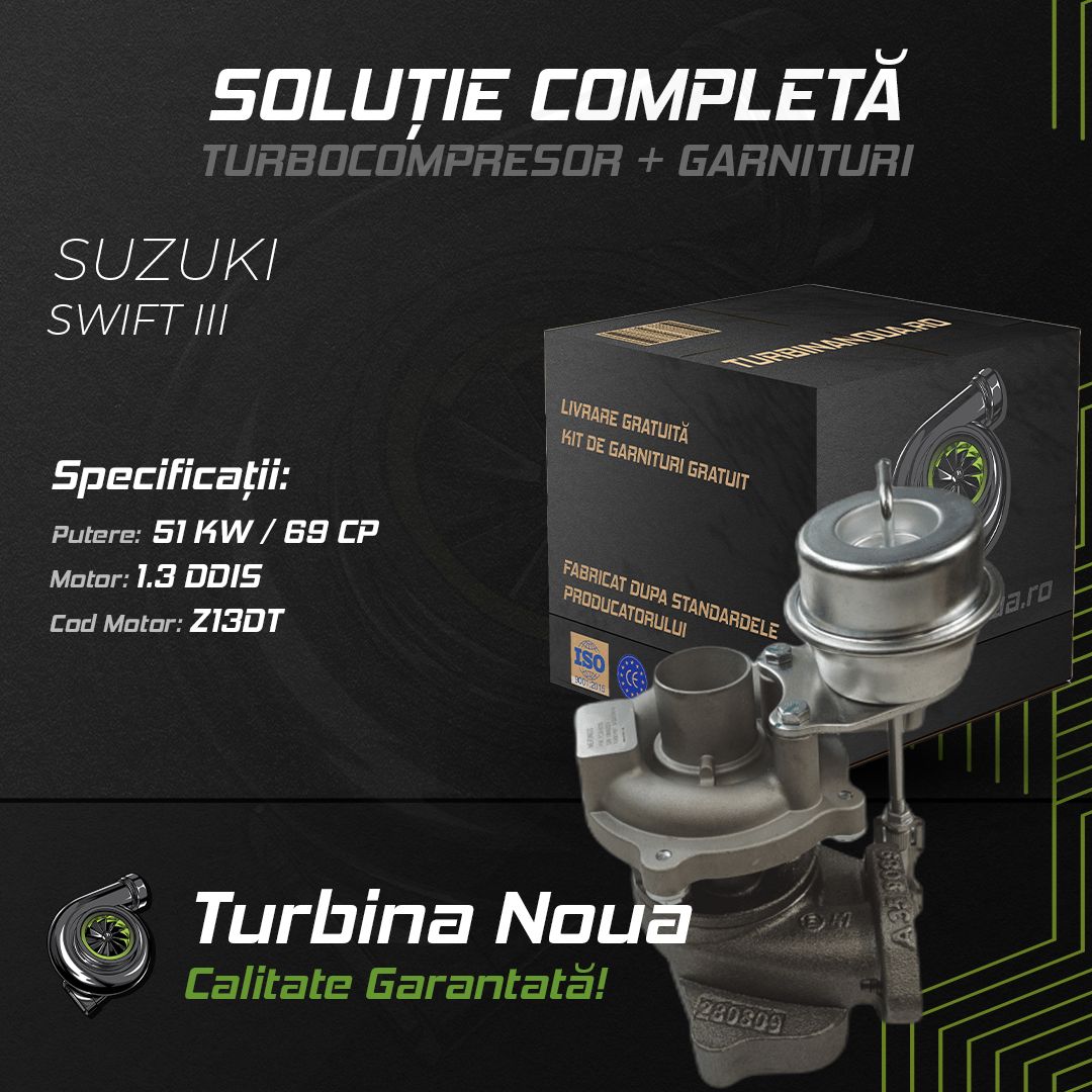 Turbina SUZUKI SWIFT III 1.3 DDiS 51 KW / 69 CP Noua - Image 2