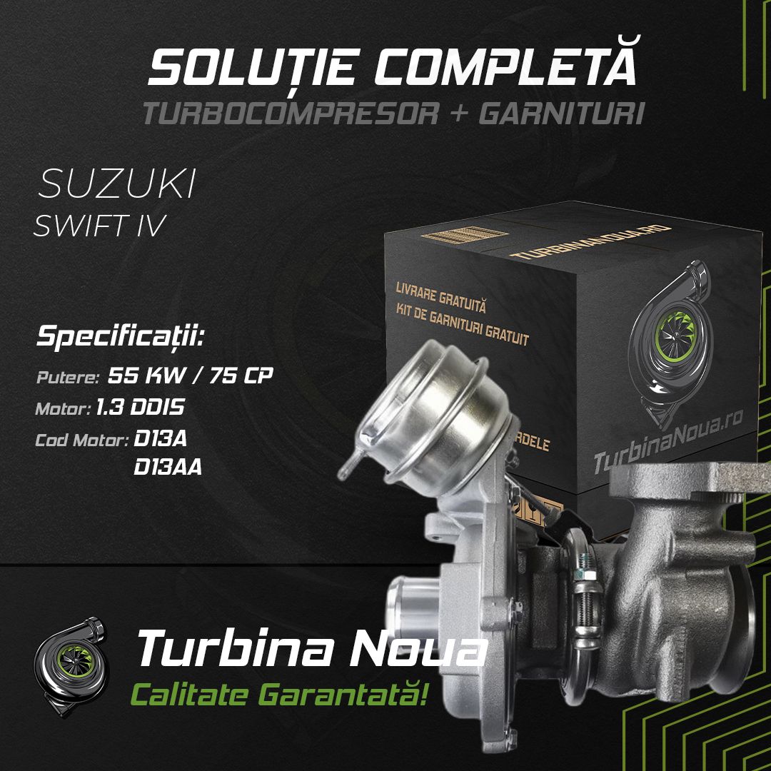 Turbina SUZUKI SWIFT IV 1.3 DDiS 55 KW / 75 CP Noua - Image 2