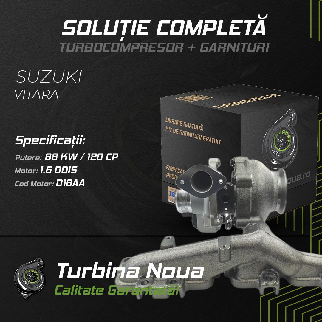 Turbina SUZUKI VITARA 1.6 DDiS 88 KW / 120 CP Noua - Image 2