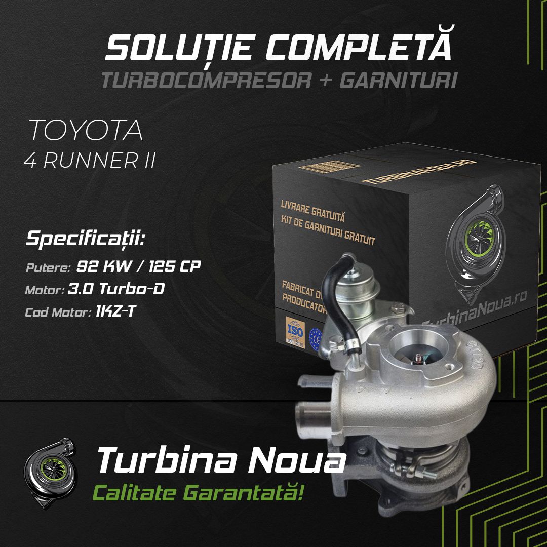 Turbina TOYOTA 4 RUNNER II 3.0 Turbo-D 92 KW / 125 CP Noua - Image 2