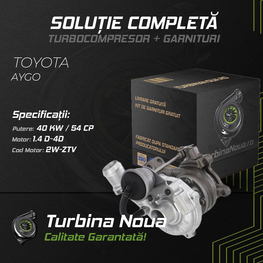 Turbina TOYOTA AYGO 1.4 D-4D 40 KW / 54 CP Noua - Image 2