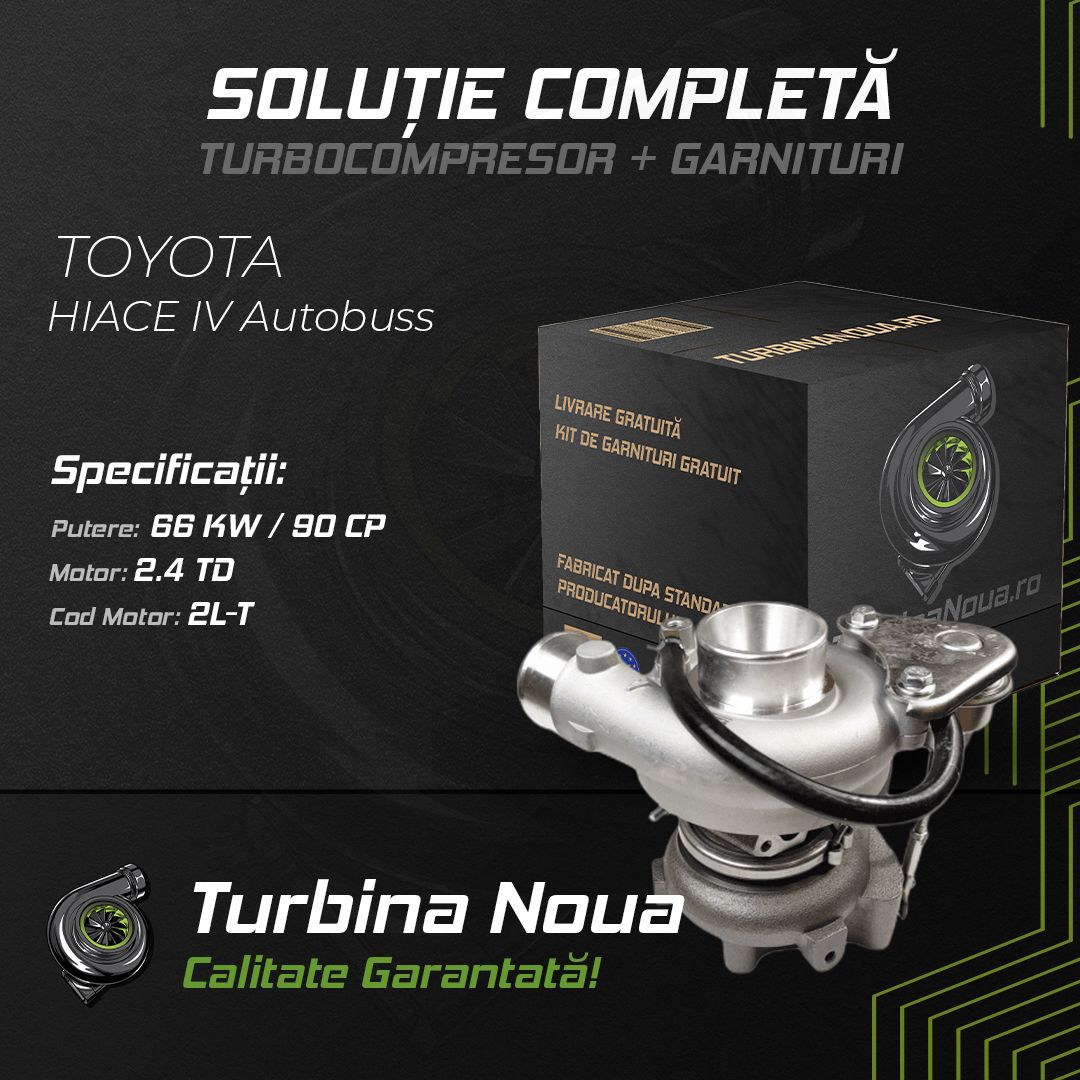 Turbina TOYOTA HIACE IV Autobuss 2.4 TD 66 KW / 90 CP Noua - Image 2