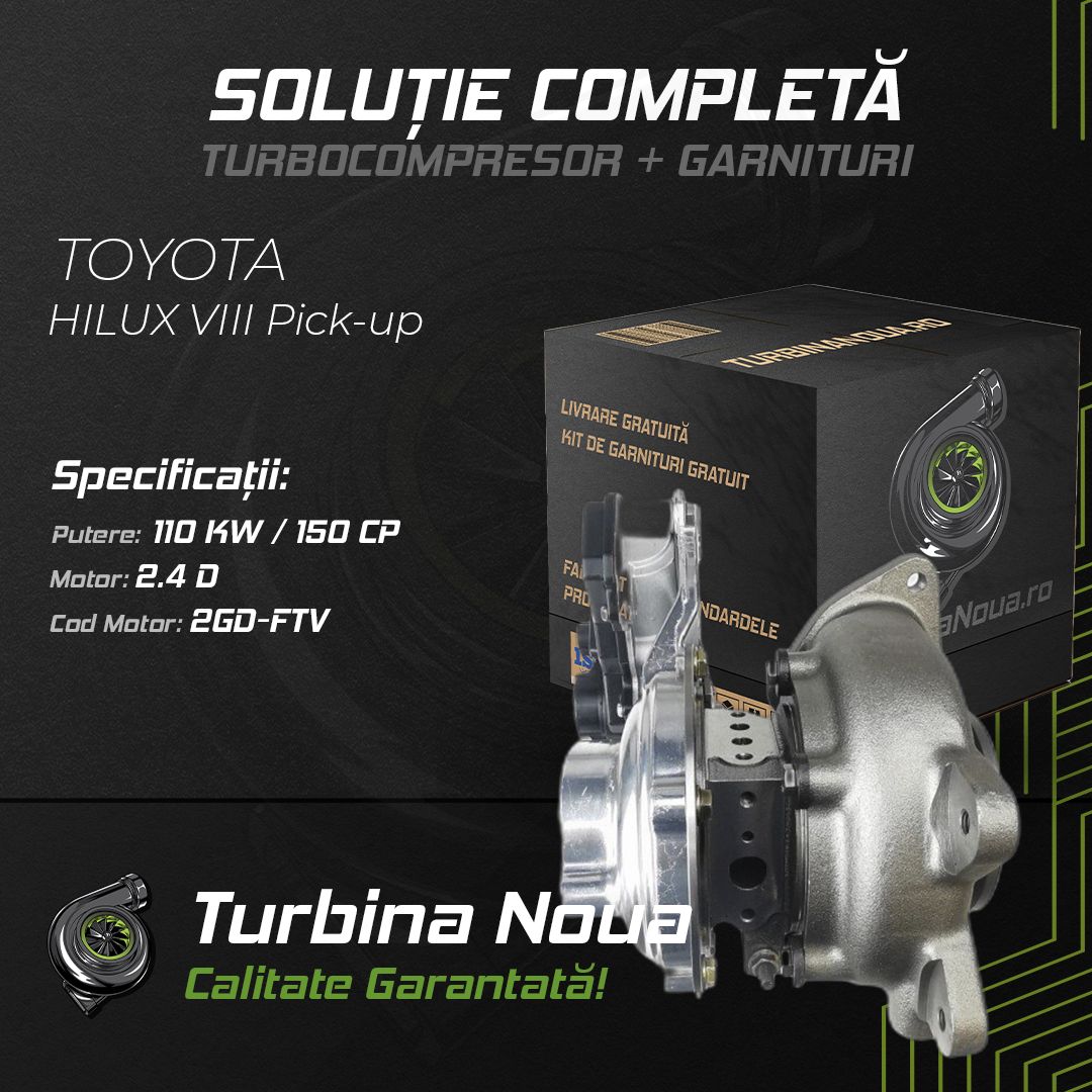 Turbina TOYOTA HILUX VIII Pick-up 2.4 D 110 KW / 150 CP Noua - Image 2
