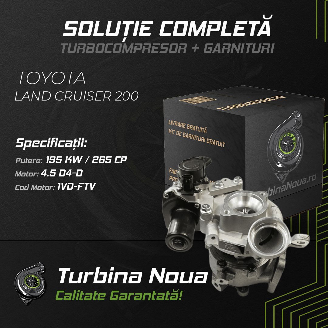 Turbina TOYOTA LAND CRUISER 200 4.5 D4-D 195 KW / 265 CP Noua - Image 2