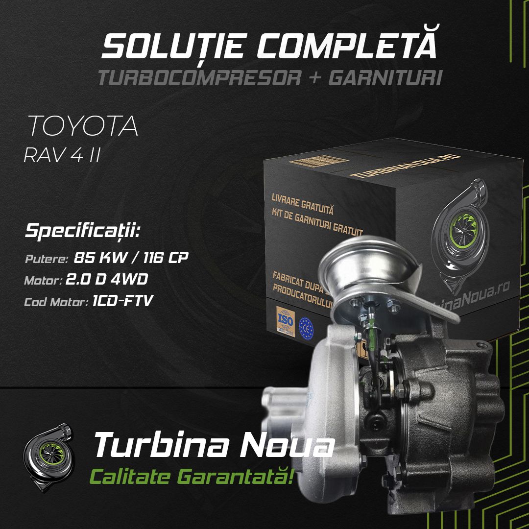 Turbina TOYOTA RAV 4 II 2.0 D 4WD 85 KW / 116 CP Noua - Image 2
