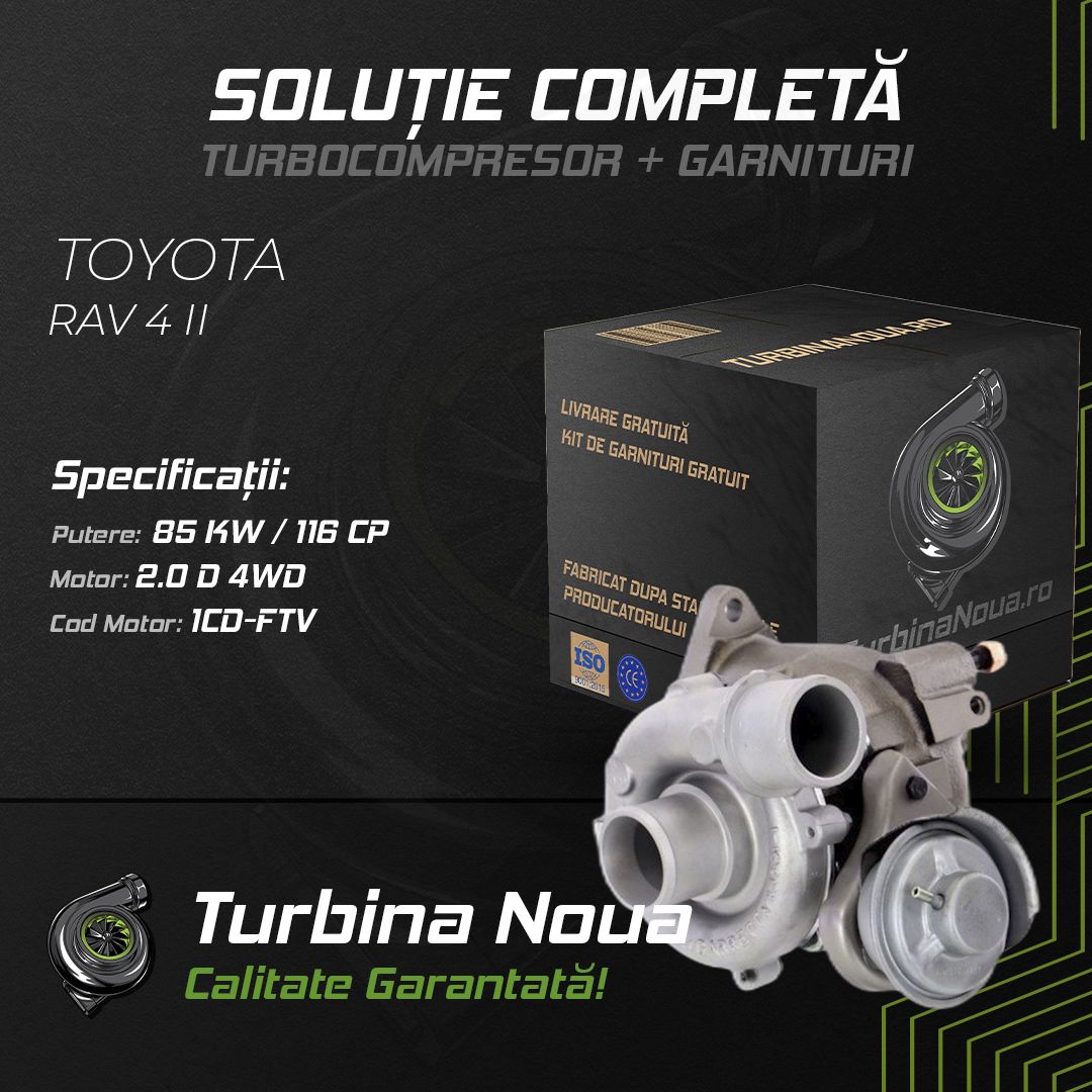 Turbina TOYOTA RAV 4 II 2.0 D 4WD 85 KW / 116 CP Noua - Image 2