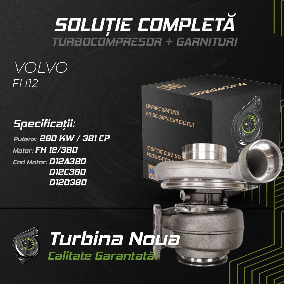 Turbina VOLVO FH12 FH 12/380 280 KW / 381 CP Noua - Image 2