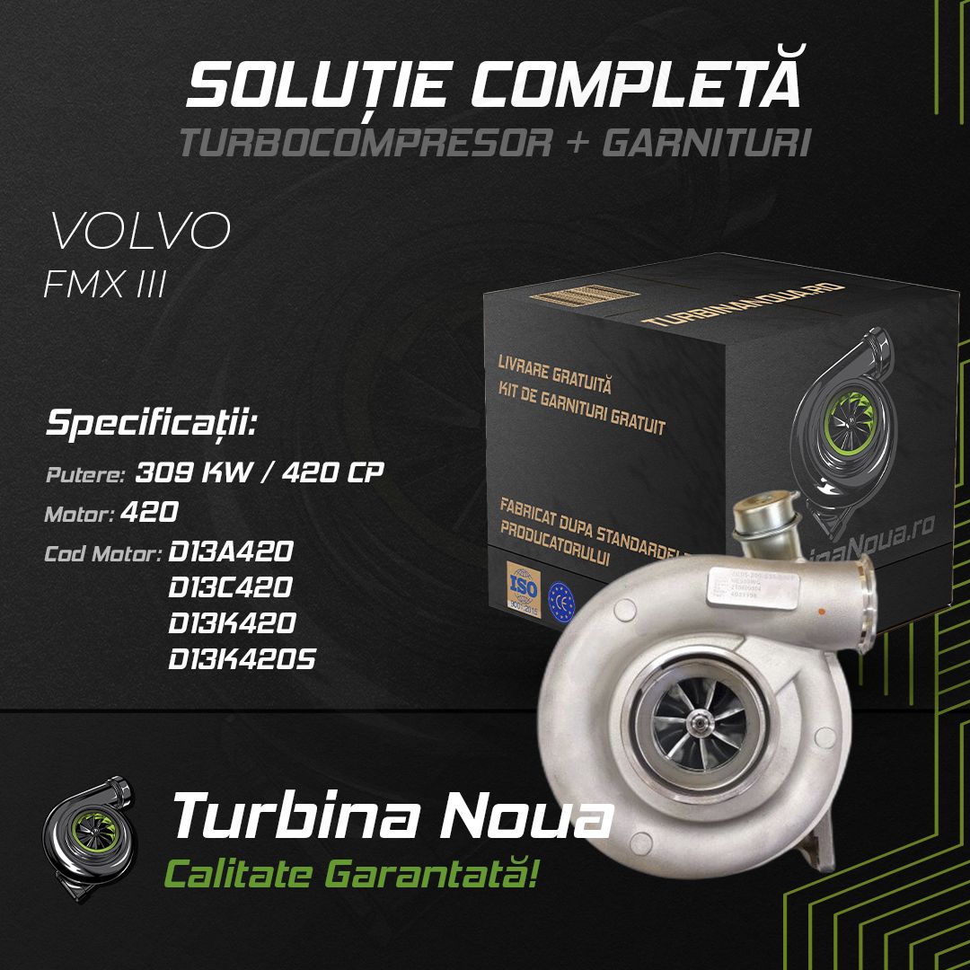 Turbina VOLVO FMX III 420 309 KW / 420 CP Noua - Image 2