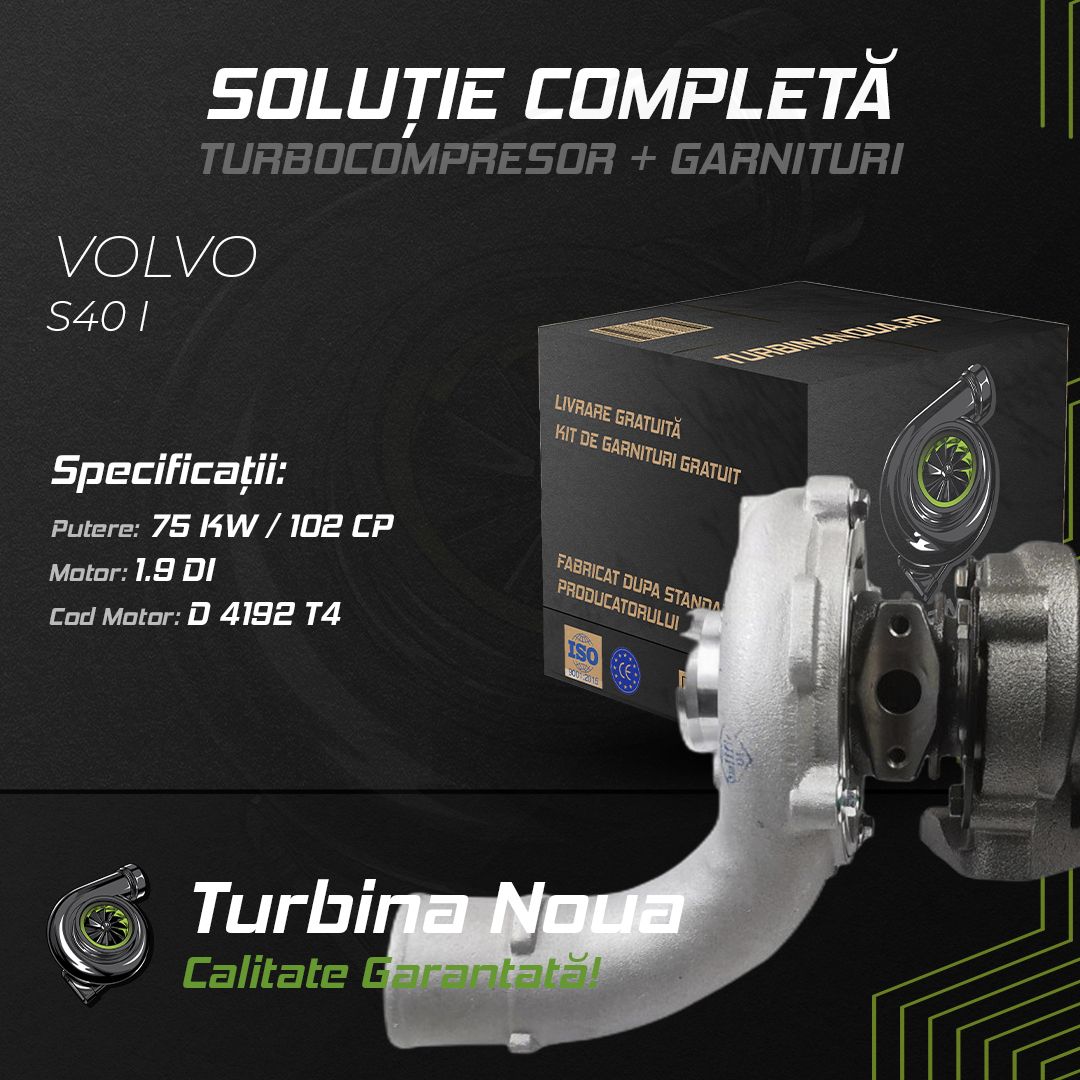 Turbina VOLVO S40 I 1.9 DI 75 KW / 102 CP Noua - Image 2