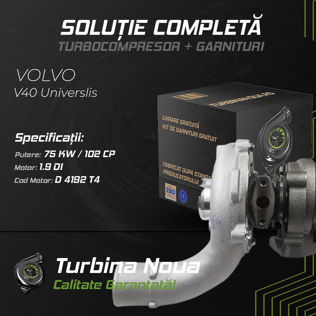 Turbina VOLVO V40 Universlis 1.9 DI 75 KW / 102 CP Noua - Image 2