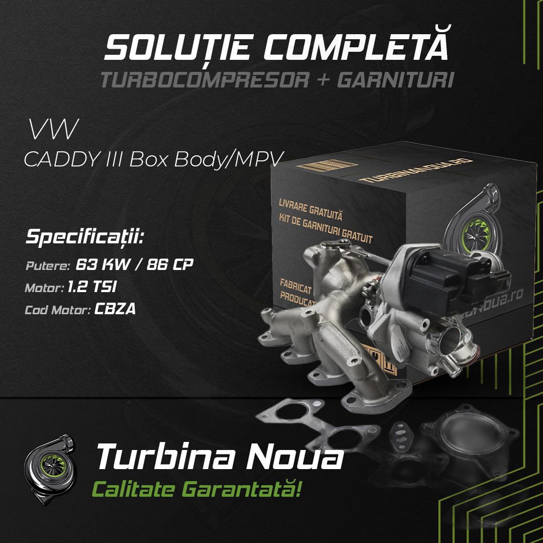 Turbina VW CADDY III Box Body/MPV 1.2 TSI 63 KW / 86 CP Noua - Image 2
