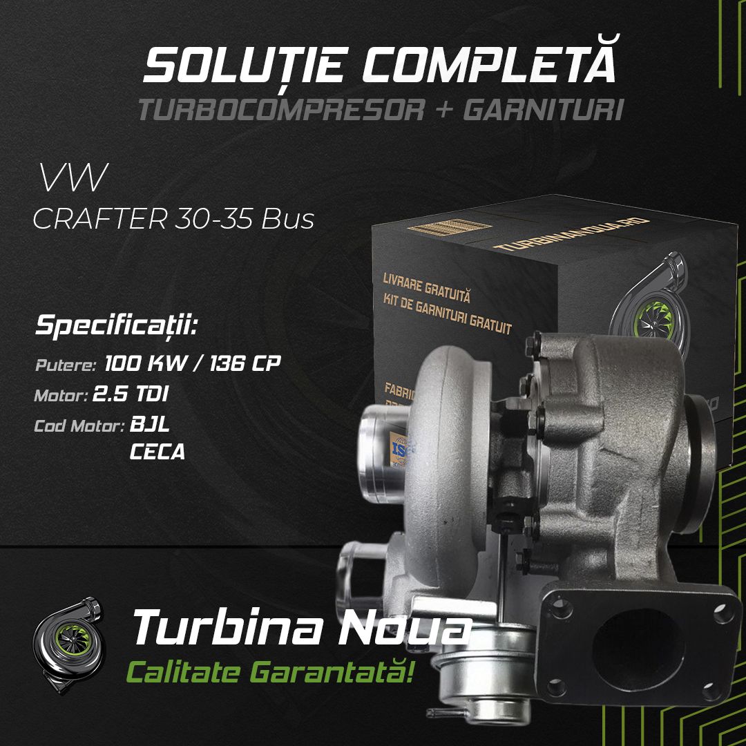 Turbina VW CRAFTER 30-35 Bus 2.5 TDI 100 KW / 136 CP Noua - Image 2