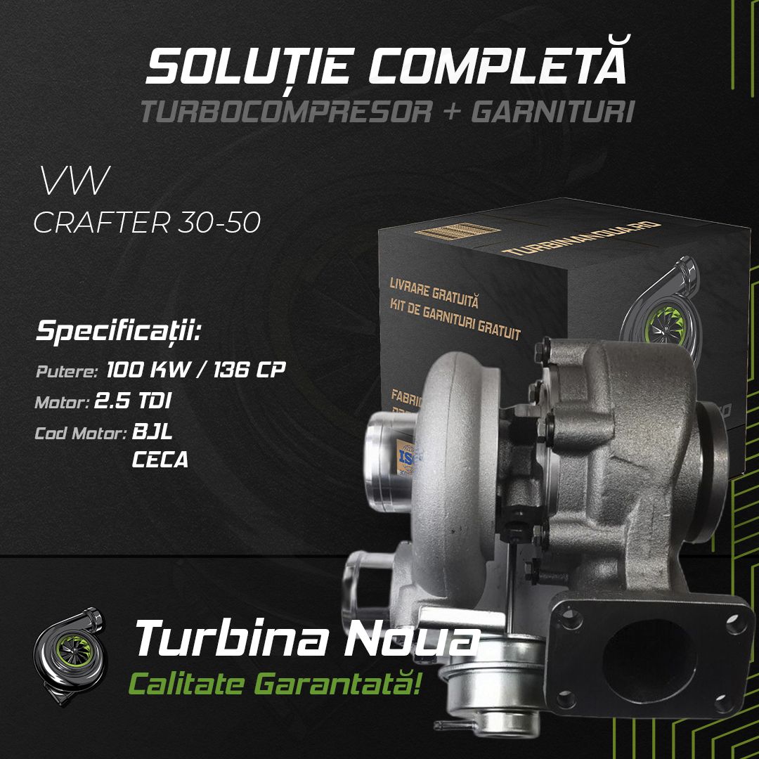 Turbina VW CRAFTER 30-50 2.5 TDI 100 KW / 136 CP Noua - Image 2