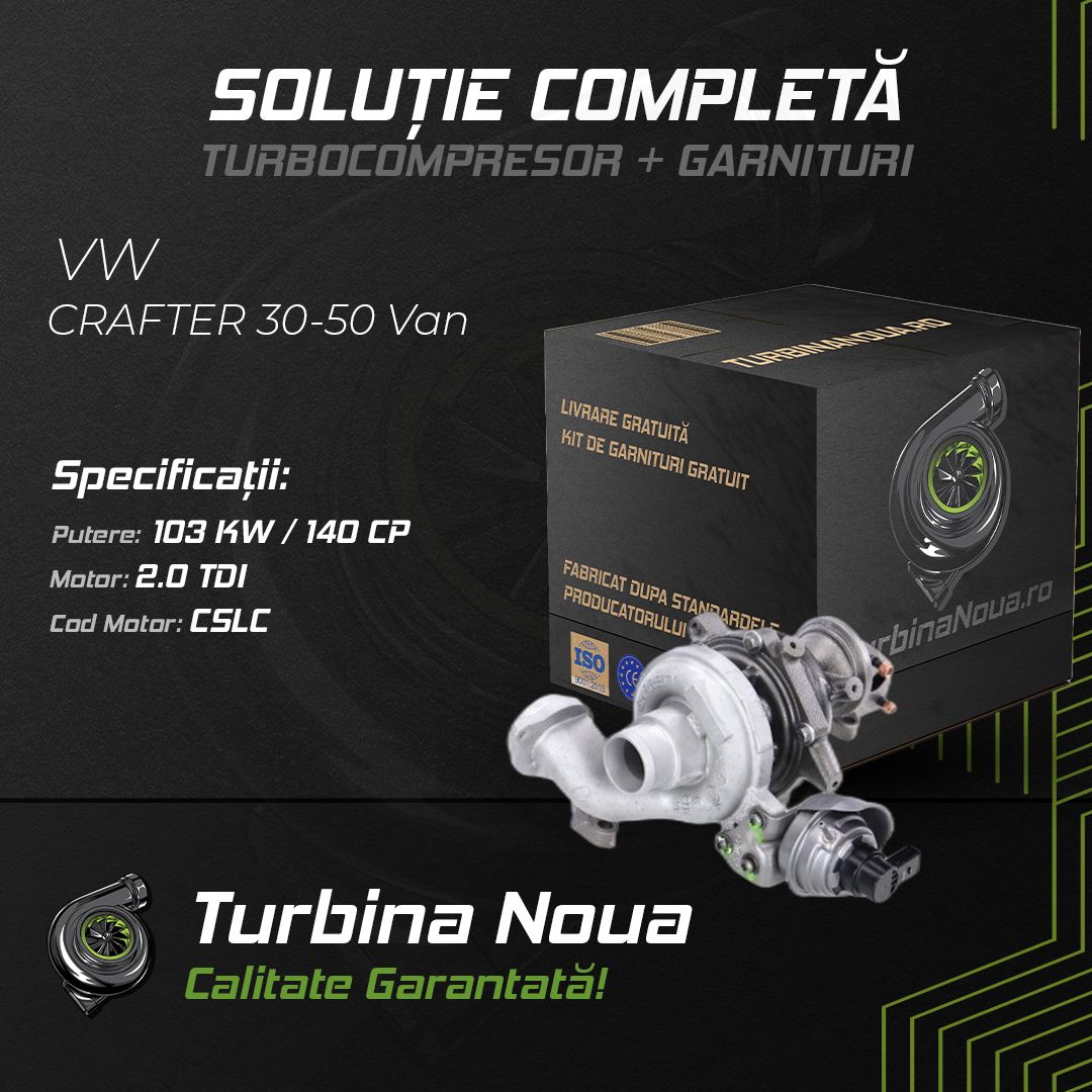 Turbina VW CRAFTER 30-50 Van 2.0 TDI 103 KW / 140 CP Noua - Image 2
